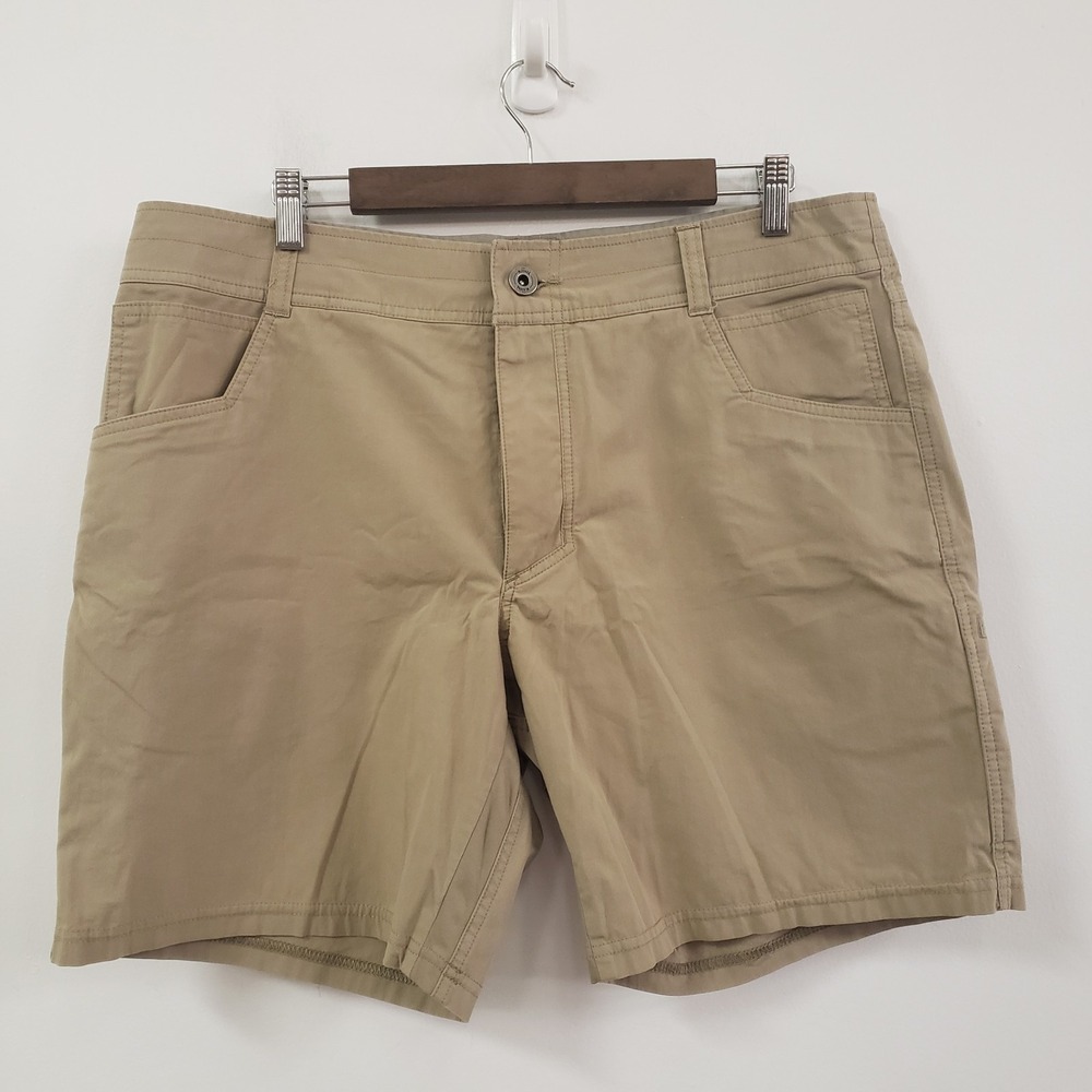 Kuhl Mens Radikl Rhinotek 8 in Inseam Shorts Size 36 Tan Nylon Blend Outdoors